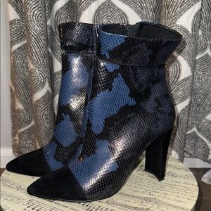 42 Gold Kiki Boots Snakeskin/ Suede Size 8.5